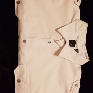 Men's short sleeve white shirt